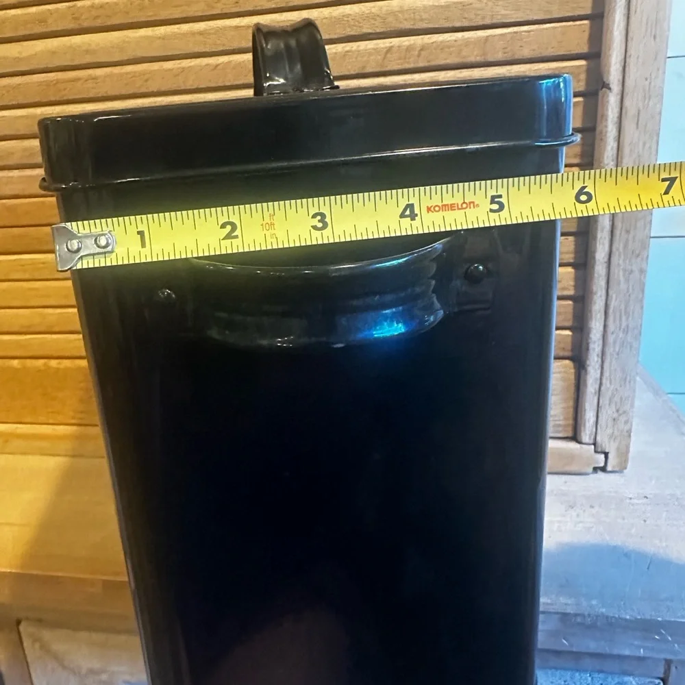 Black 'WOOF' Metal Pet Treat Canister- Rae Dunn